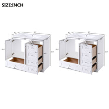 Load image into Gallery viewer, Shaker Free Standing Bathroom Vanity Cabinet & Sink, Soft Close Drawers, Soft Close Doors