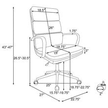 Load image into Gallery viewer, Molly - Upholstered Adjustable High Back Office Chair With Base - White