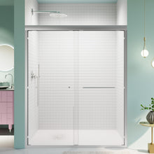 Load image into Gallery viewer, Semi-Frameless Double Sliding Shower Door, Bypass Shower Door, 1 / 4" (6Mm) Thick SGCC Tempered Glass Door