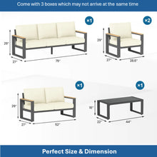 Load image into Gallery viewer, Modern Outdoor Sofa Set With Coffee Table