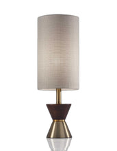 Load image into Gallery viewer, Wood Metal Diabolo Table Lamp - Brass