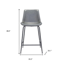 Load image into Gallery viewer, Steel Low Back Counter Height Bar Chair - Gray And Black