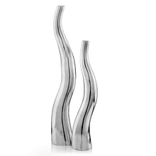 Load image into Gallery viewer, Squiggly Vases (Set of 2) - Silver