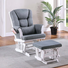 Load image into Gallery viewer, Upholstered Glider Chair With Ottoman