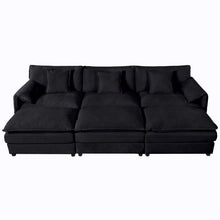 Load image into Gallery viewer, Modern Comfy Deep Seat Modular Sectional Sofa Cloud Couch With Ottoman