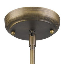 Load image into Gallery viewer, Metal Hanging With Round Glass Shade - Brushed Gold
