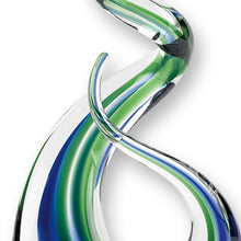 Load image into Gallery viewer, Murano Modern Abstract Tabletop Sculpture (376074) - Clear / Blue / Green