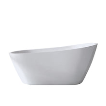 Load image into Gallery viewer, Special-Shaped Freestanding Slipper Bathtub, Overflow & Pop Up Drain