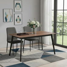 Load image into Gallery viewer, 59" Wood Dining Table - Walnut / Black