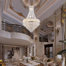 Load image into Gallery viewer, Empire Multi Light Crystal And Metal Dimmable Chandelier - Clear / Silver