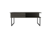 Load image into Gallery viewer, Metal Lift Top Coffee Table With Two Shelves - Gray And Onyx