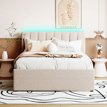 Load image into Gallery viewer, Upholstered Platform Bed With Trundle