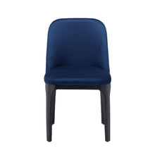 Load image into Gallery viewer, Upholstered Velvet Dining Side Chair - Blue / Black