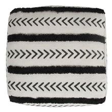 Load image into Gallery viewer, Cotton Square Ottoman - White