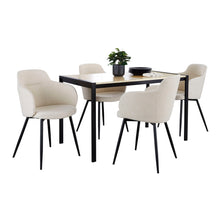 Load image into Gallery viewer, Fuji Boyne - 5 Piece Contemporary Dining Set - Black / Natural / Cream