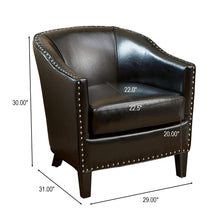 Load image into Gallery viewer, Enigmatica - Upholstered Club Chair With Nailhead Trim