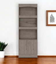 Load image into Gallery viewer, Three Tier Bookcase With Two doors - Light Gray