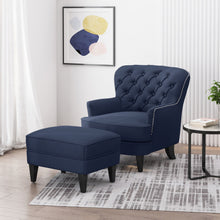 Load image into Gallery viewer, Enchante - Living Room Set With Tufted Back Club Chair And Ottoman