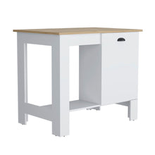 Load image into Gallery viewer, Wood Kitchen Island Pantry Cabinet (Set of 2) - Beige / White