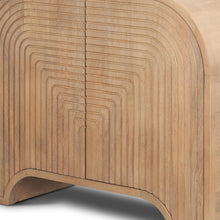 Load image into Gallery viewer, 32" Solid Wood Texture Door Accent Cabinet With Two Doors - Natural
