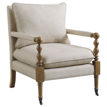 Load image into Gallery viewer, Accent Chair With Turned Legs - Beige
