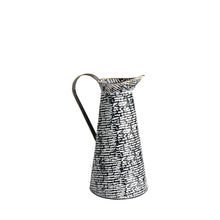 Load image into Gallery viewer, Abstract Cylinder Jug Vase - Black / White