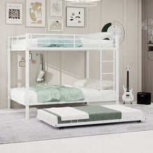 Load image into Gallery viewer, Bunk Bed For Kids, Convertible Frame With Ladders & Guardrail