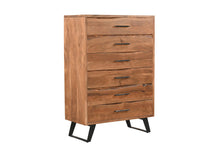 Load image into Gallery viewer, 36" Live Edge Solid Wood Five Drawer Dresser - Natural