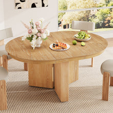 Load image into Gallery viewer, Farmhouse Oval Extendable Dining Table With Pedestal Base