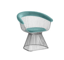 Load image into Gallery viewer, Teal And Velvet Steel Windsor Back Dining Arm Chair - Teal Blue