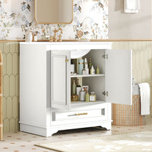 Load image into Gallery viewer, Bathroom Vanity With Sink, Cabinet & 2 Soft Closing Doors & Adjustable Shelf