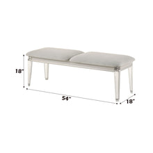 Load image into Gallery viewer, Laveda - Boucle Bench - Light Gray / White
