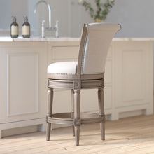 Load image into Gallery viewer, Swivel Barstool With High-Back