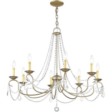Load image into Gallery viewer, 28" Eight Light Dimmable Chandelier With Shades - Silver