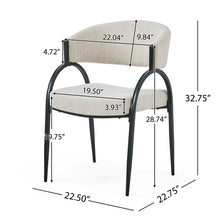 Load image into Gallery viewer, Contemporary Upholstered Dining Chairs With Metal Legs (Set of 2)