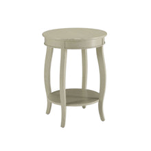 Load image into Gallery viewer, Solid Wood Round End Table With Shelf - White