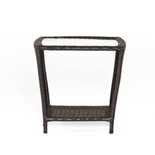 Load image into Gallery viewer, Trenton - Outdoor Side Table With Glass Top - Brown Rattan