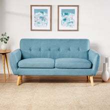 Load image into Gallery viewer, Modern Loveseat Sofa With Button Tufted Backrest