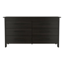 Load image into Gallery viewer, 59" Six Drawer Double Dresser - Black