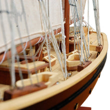 Load image into Gallery viewer, Hand Painted Model Boat (624662) - Dark Brown / White