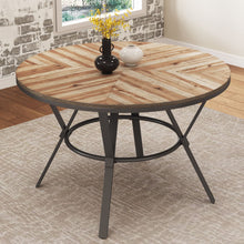 Load image into Gallery viewer, Modern Style Indoor Dining Round Table With Metal Legs - Light Birch