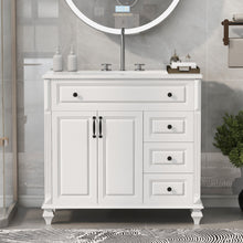 Load image into Gallery viewer, Modern Bathroom Vanity With Sink, 3 Drawers & 2 Doors