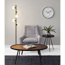 Load image into Gallery viewer, Swirled Sphere Metal LED Floor Lamp - Brass
