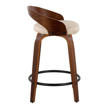 Load image into Gallery viewer, Grotto - Mid-Century Modern Fixed Height Counter Stool & Swivel With Round Footrest (Set of 2)