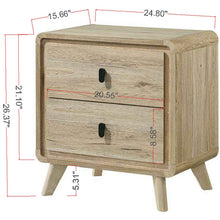 Load image into Gallery viewer, Nightstand & 2 Drawers - Beige