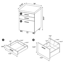 Load image into Gallery viewer, 3 Drawer File Cabinetб Compact Office Storage For Home - Brown