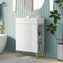 Load image into Gallery viewer, Bathroom Vanity, Combo Cabinet, Bathroom Storage Cabinet, Single Ceramic Sink