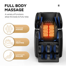 Load image into Gallery viewer, Massage Chair Recliner With Zero Gravity With Full Body Air Pressure - Black