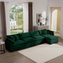 Load image into Gallery viewer, Modern Oversized Modular Cushion Sofa With Ottoman, Low Back, Deep Seating Sofa Set
