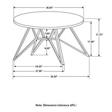Load image into Gallery viewer, Travis - Round Top Coffee Table With Hairpin Legs - Gray / Black
